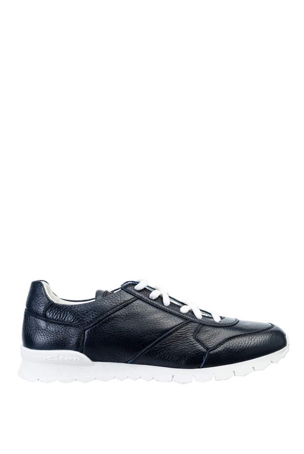 Kiton man black leather sneakers for men buy with prices and photos 157687 - photo 1
