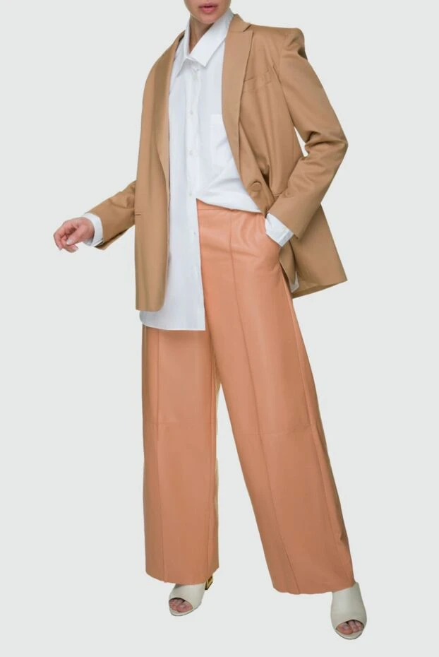 DROMe woman pink leather trousers for women buy with prices and photos 157689 - photo 2