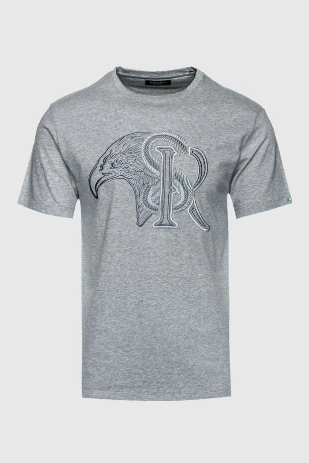 Футболка з бавовни та модала сіра чоловіча - фото 1