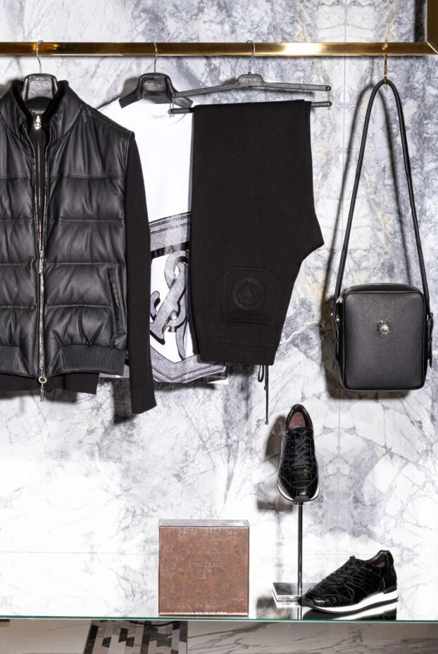 Stefano Ricci костюм спортивний чоловічий з бавовни чорний 157708 - фото 2