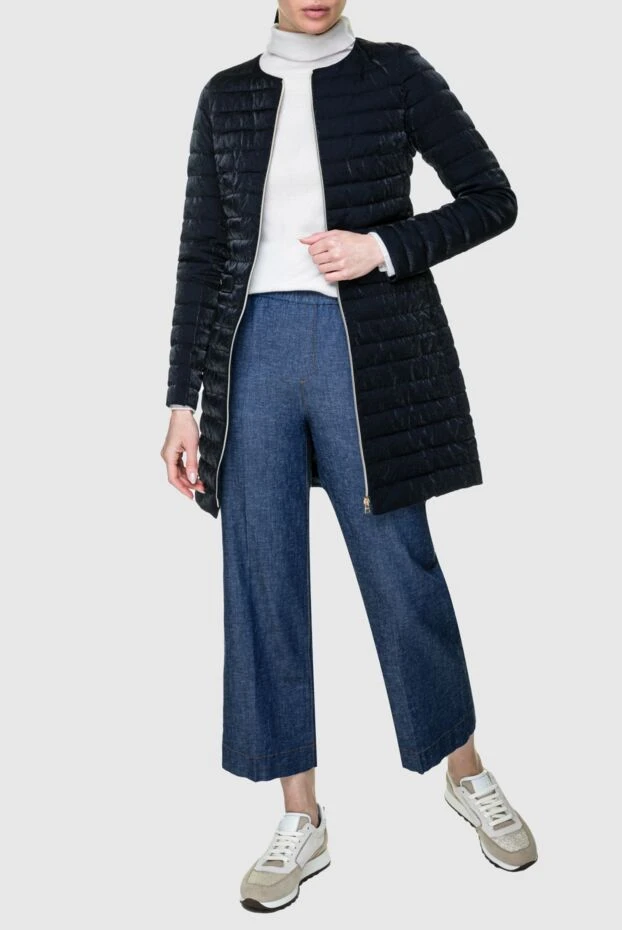 Herno женские куртка из хлопка и полиамида синяя женская купить с ценами и фото 157819 - фото 2