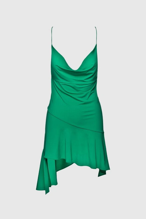 Green viscose dress for women