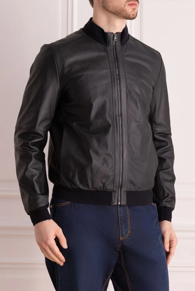 Billionaire man blue leather jacket for men 159997 - photo 3