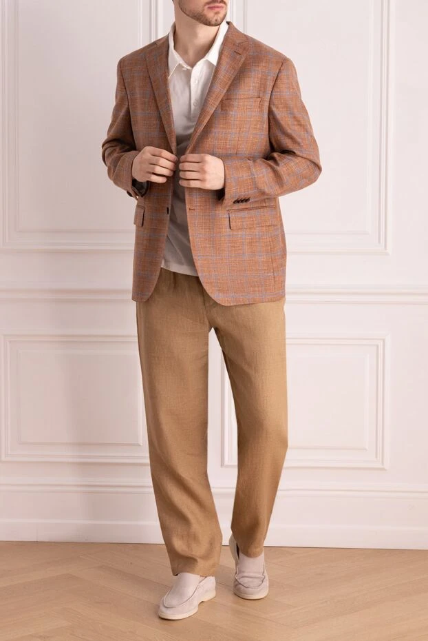 Lubiam мужские пиджак коричневый мужской купить с ценами и фото 157879 - фото 2