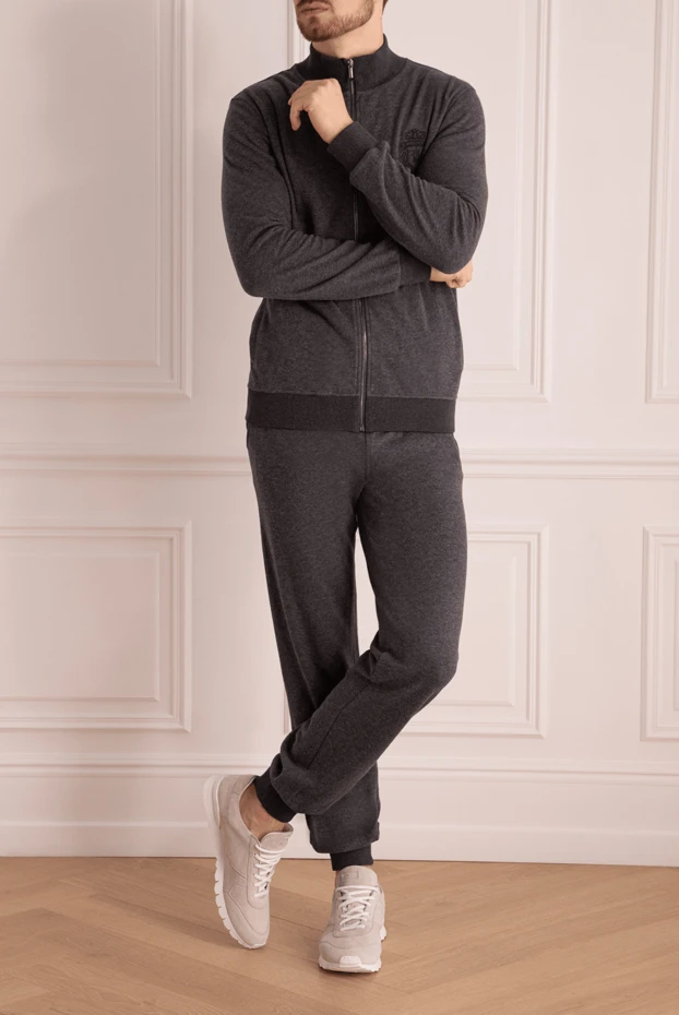 Billionaire man men's sports suit made of cotton, cashmere and polyamide, gray buy with prices and photos 157896 - photo 2