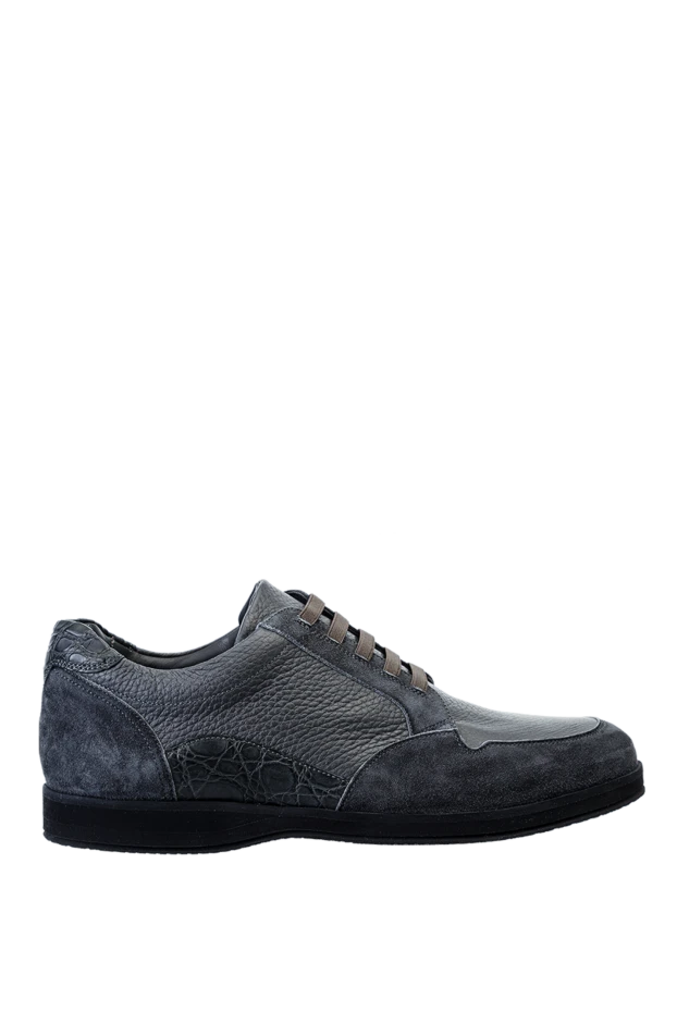 Gray leather snickers for men