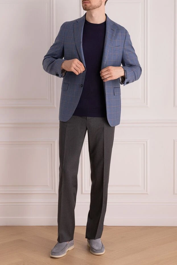 Tombolini мужские пиджак из шерсти синий мужской купить с ценами и фото 157928 - фото 2