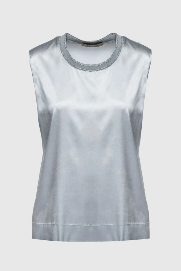 D.Exterior satin top gray sleeveless with round neck 195582 - photo 1