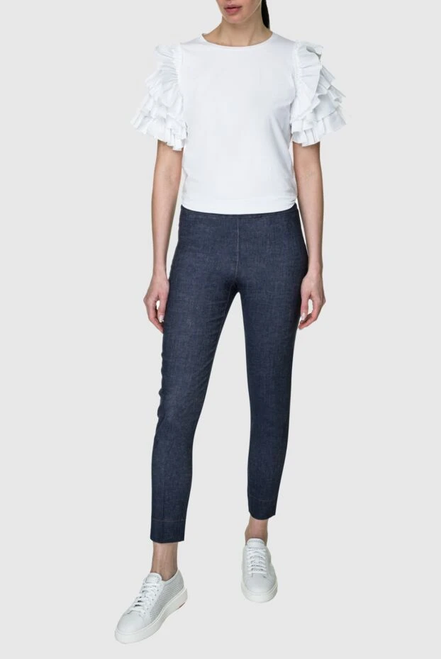 D.Exterior woman blue cotton and linen trousers for women buy with prices and photos 157942 - photo 2