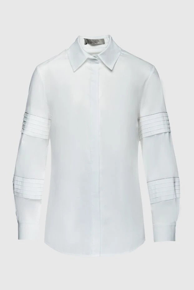 D.Exterior women's shirt with inserts on the sleeves white 157947 - photo 1