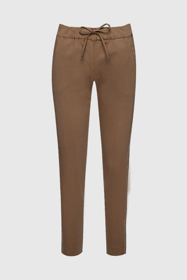 D.Exterior woman brown cotton and elastane trousers for women 157949 - photo 1