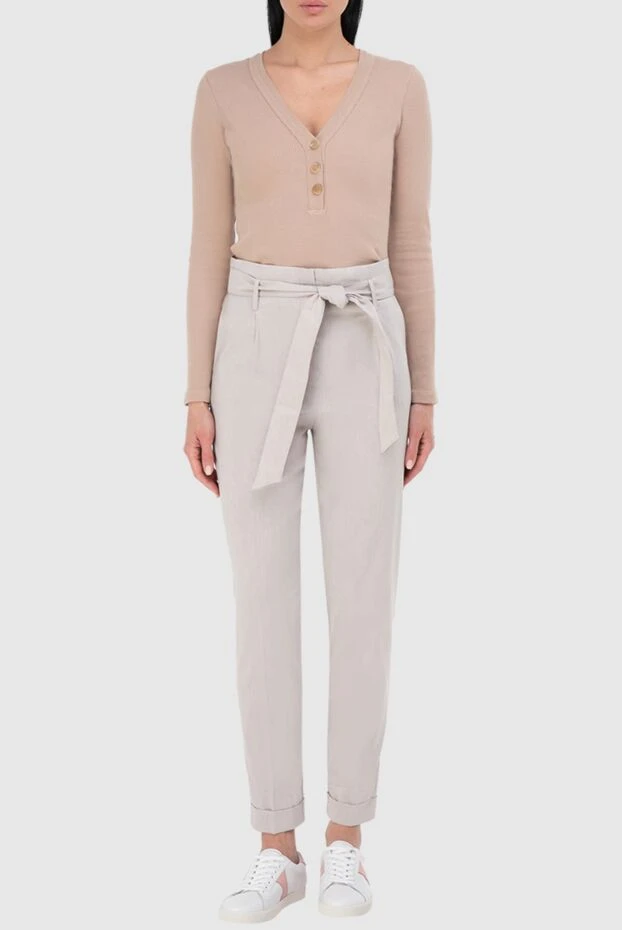 D.Exterior woman gray linen and elastane trousers for women buy with prices and photos 157954 - photo 2