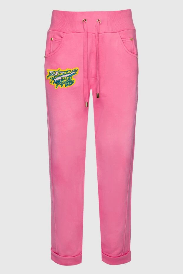 Balmain woman pink cotton trousers for women buy with prices and photos 158031 - photo 1
