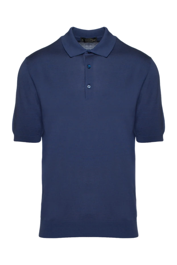 Cesare di Napoli man cotton and silk polo blue for men buy with prices and photos 158100 - photo 1