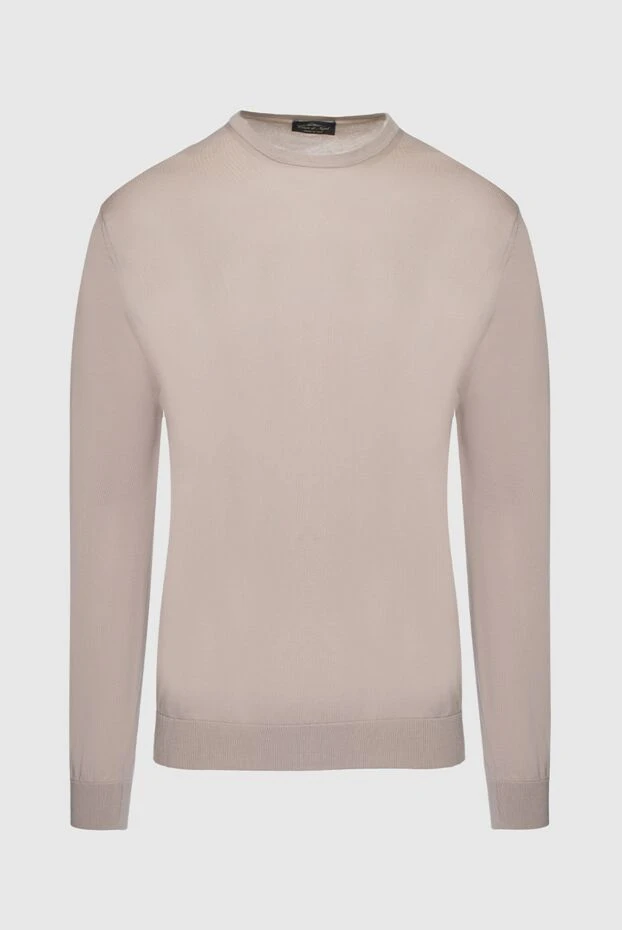 Cesare di Napoli man cotton jumper beige for men buy with prices and photos 158140 - photo 1