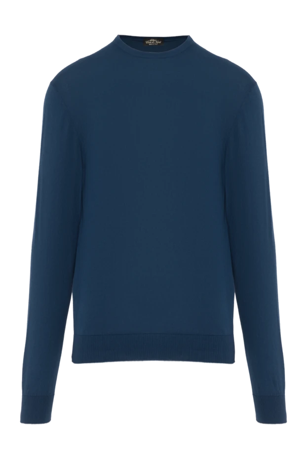 Blue cotton jumper for men