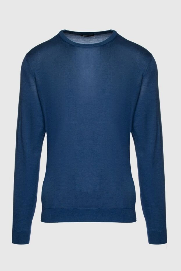 Cesare di Napoli man blue silk jumper for men buy with prices and photos 158173 - photo 1