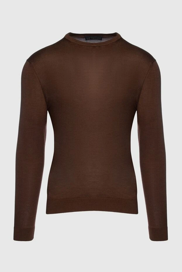 Cesare di Napoli man silk jumper brown for men buy with prices and photos 158176 - photo 1