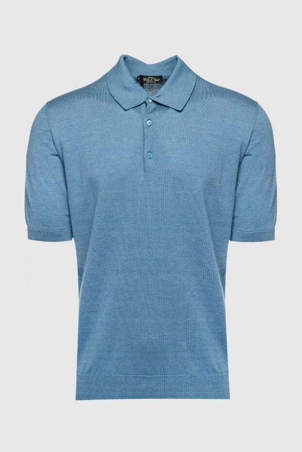 Cesare di Napoli man cotton and silk polo blue for men buy with prices and photos 158188 - photo 1