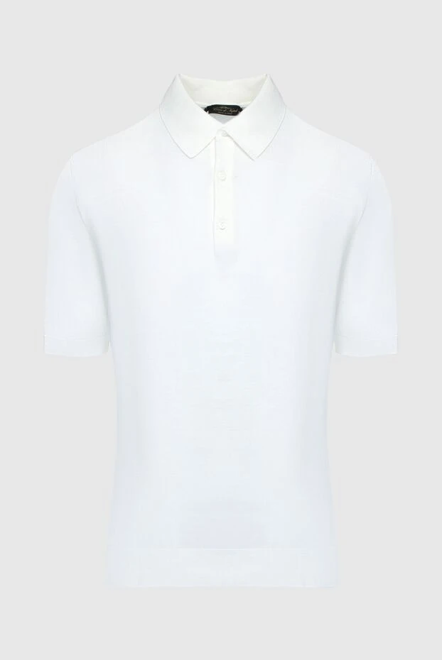 Cesare di Napoli man cotton and silk polo white for men buy with prices and photos 158190 - photo 1