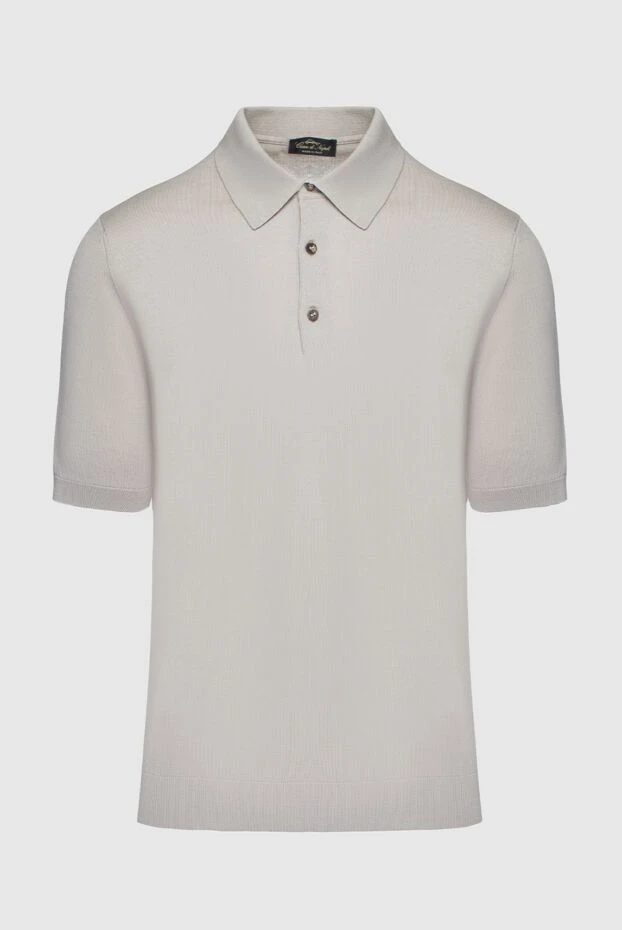 Cesare di Napoli man cotton and silk polo beige for men buy with prices and photos 158191 - photo 1
