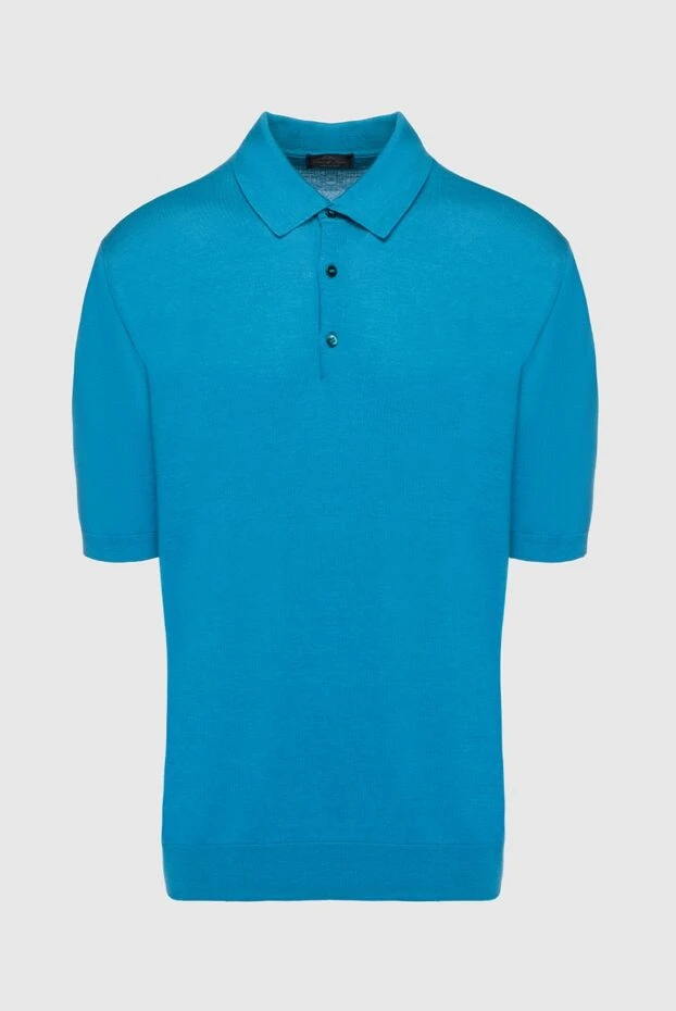 Cesare di Napoli man cotton and silk polo blue for men buy with prices and photos 158193 - photo 1