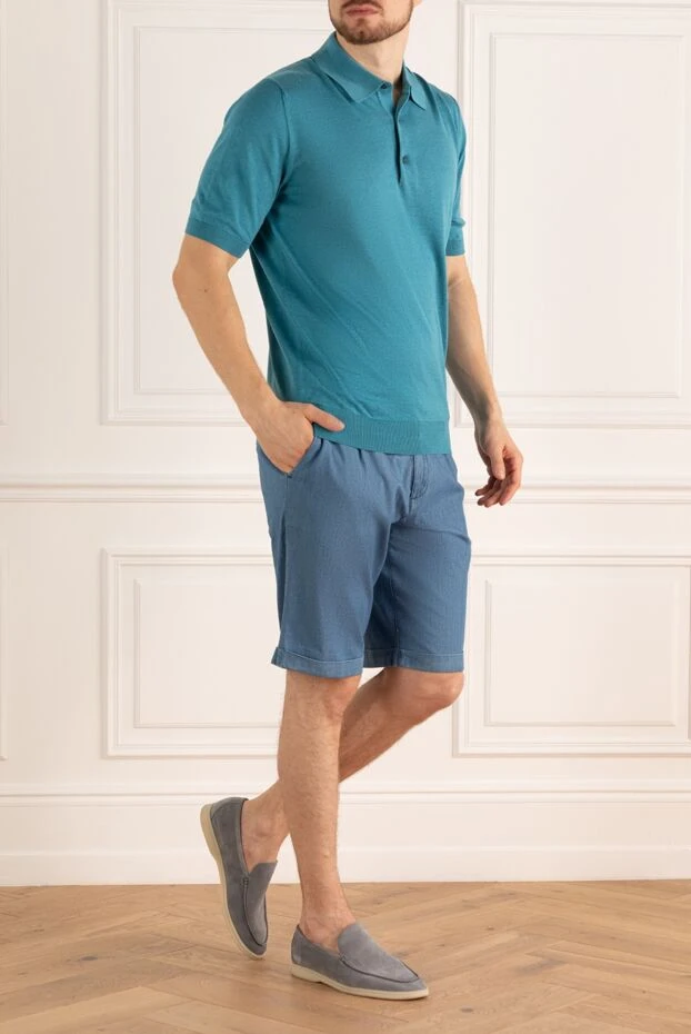 Cesare di Napoli man cotton and silk polo blue for men buy with prices and photos 158193 - photo 2