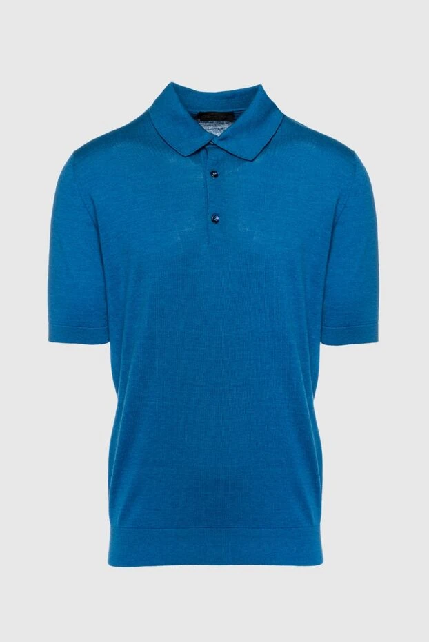 Cesare di Napoli man cotton and silk polo blue for men buy with prices and photos 158195 - photo 1