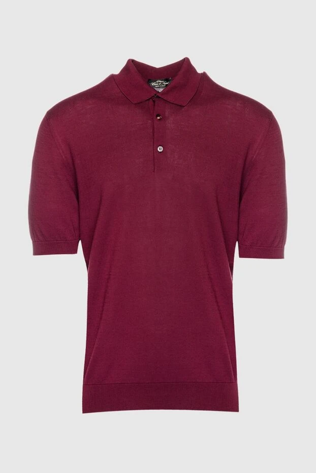 Cesare di Napoli cotton and silk burgundy polo for men 158201 - photo 1