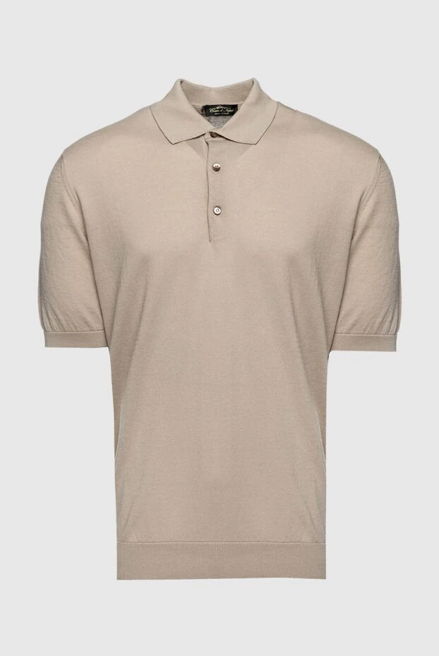 Cesare di Napoli man cotton polo beige for men buy with prices and photos 158203 - photo 1