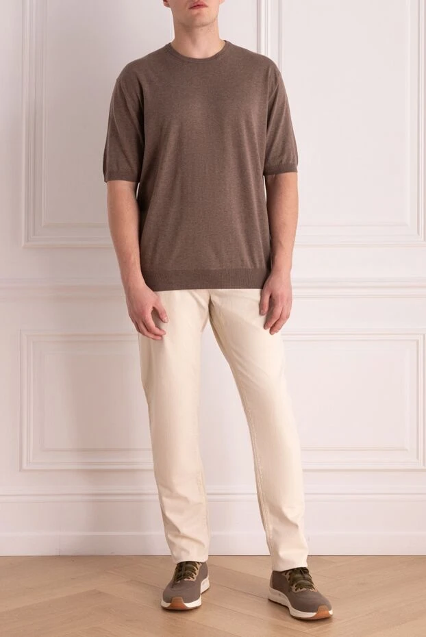 Jacob Cohen man beige cotton jeans for men buy with prices and photos 158211 - photo 2