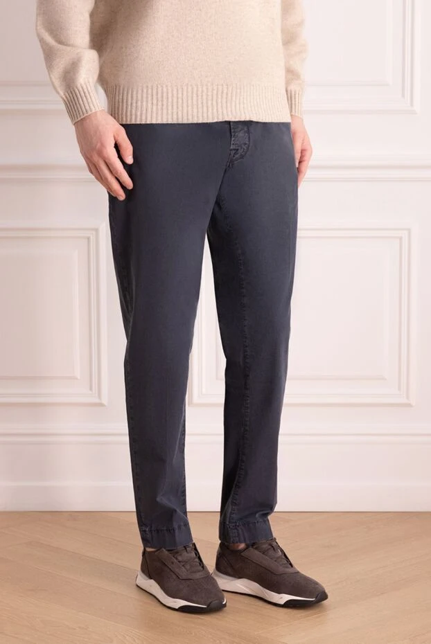 Jacob Cohen dark blue cotton jeans with a simple design 197097 - photo 3