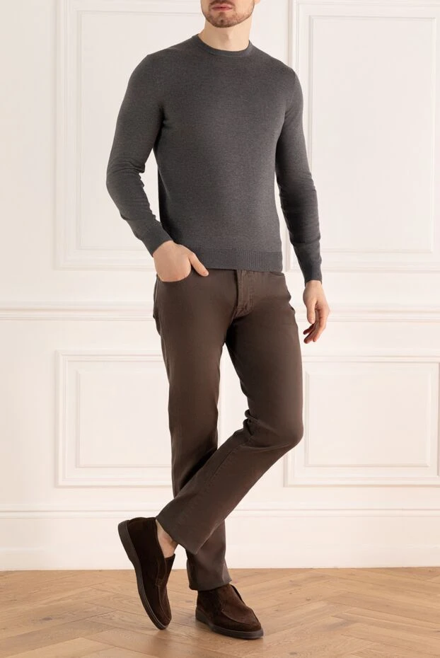 Jacob Cohen man brown cotton jeans for men buy with prices and photos 158217 - photo 2