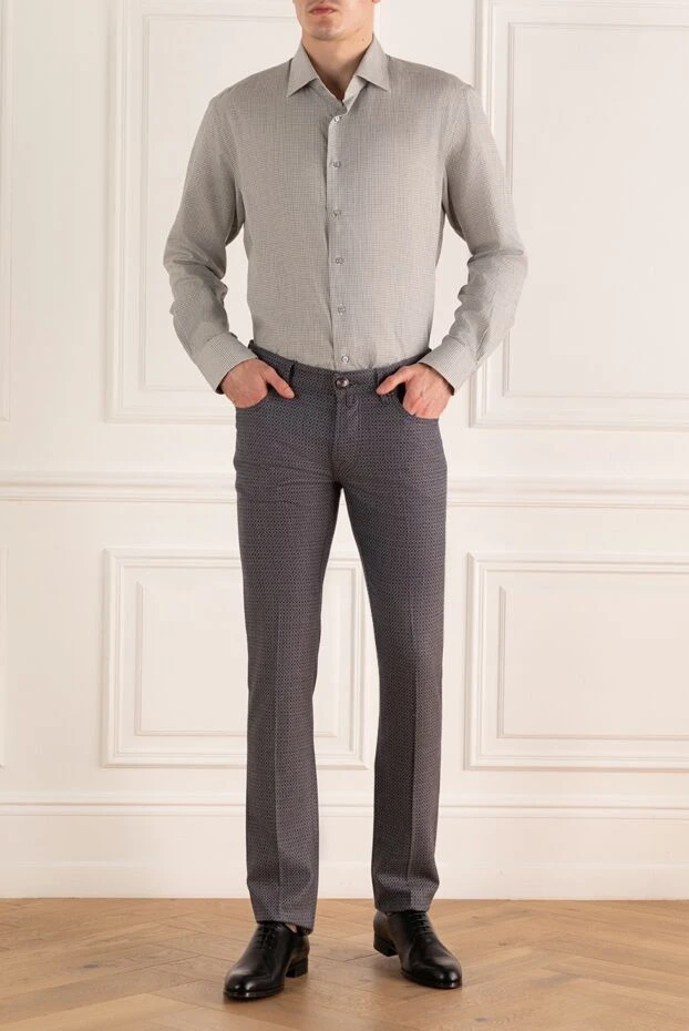 Jacob Cohen мужские джинсы из шерсти серые мужские купить с ценами и фото 158228 - фото 2