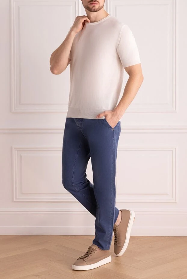 Jacob Cohen мужские джинсы из хлопка синие мужские купить с ценами и фото 158251 - фото 2