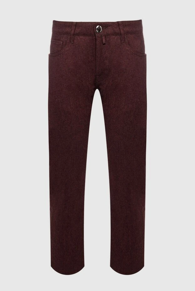 Jacob Cohen man men's burgundy wool trousers buy with prices and photos 158254 - photo 1