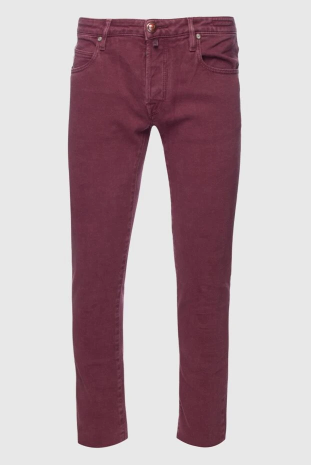 Jacob Cohen мужские джинсы из хлопка бордовые мужские купить с ценами и фото 158255 - фото 1