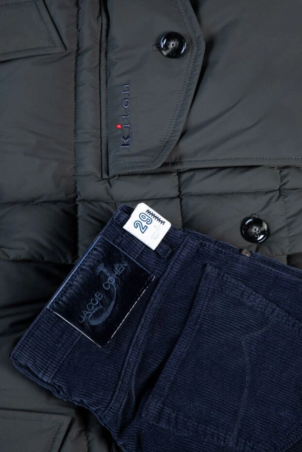 Jacob Cohen вельветовые джинсы глубокого тёмно-синего цвета с бархатистой фактурой 158256 - фото 3