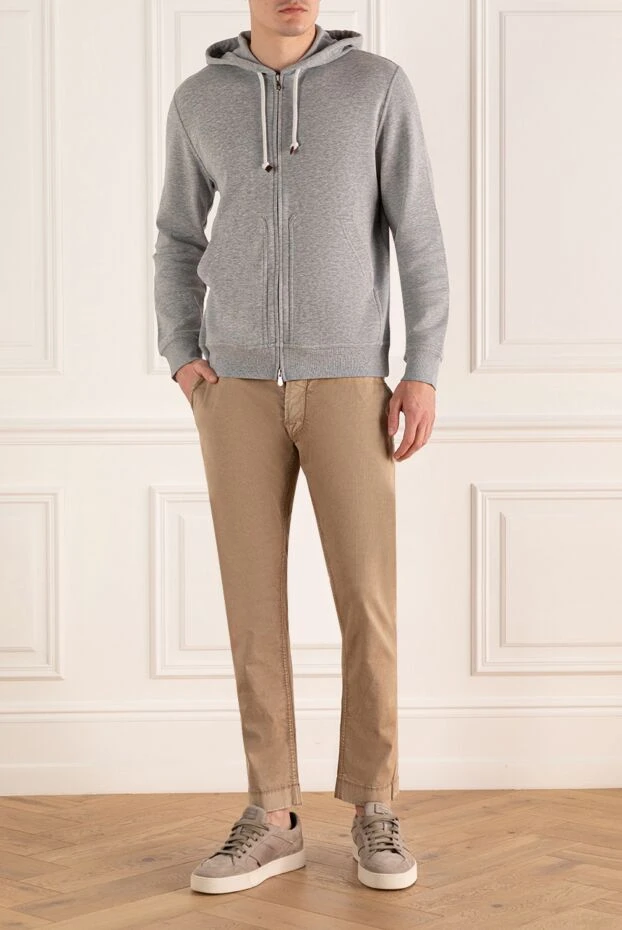 Jacob Cohen мужские брюки из хлопка бежевые мужские купить с ценами и фото 158257 - фото 2