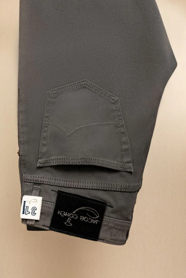 Jacob Cohen мужские джинсы из гладкой хлопковой ткани с пятикарманным кроем и медной фурнитурой 158263 - фото 2