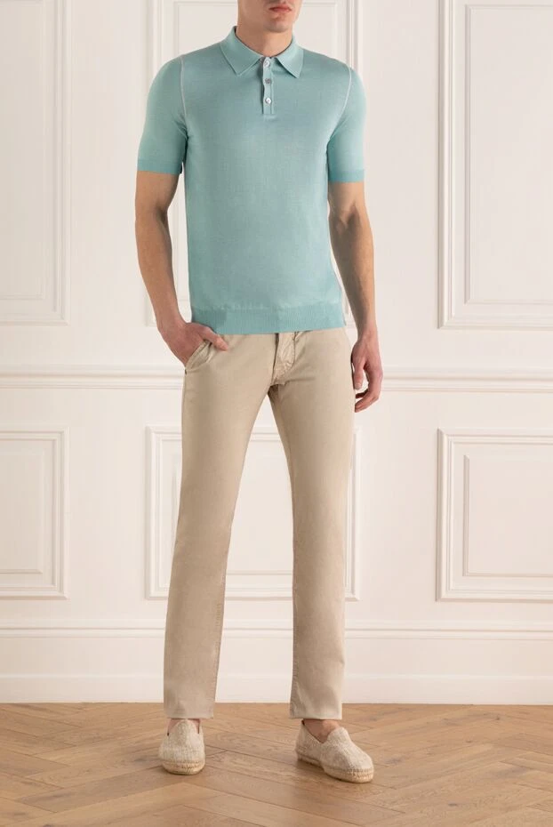 Jacob Cohen man beige cotton jeans for men buy with prices and photos 158267 - photo 2