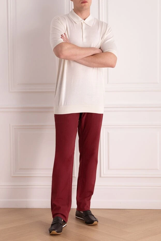 Jacob Cohen man red cotton and modal jeans for men buy with prices and photos 158276 - photo 2