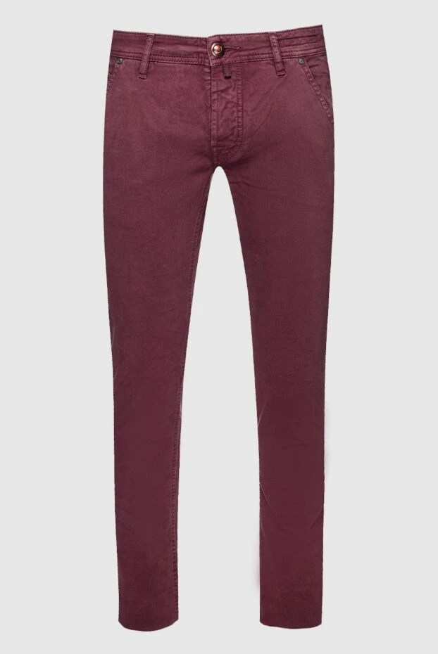 Jacob Cohen men's jeans in burgundy shade with classic cut 197021 - photo 1