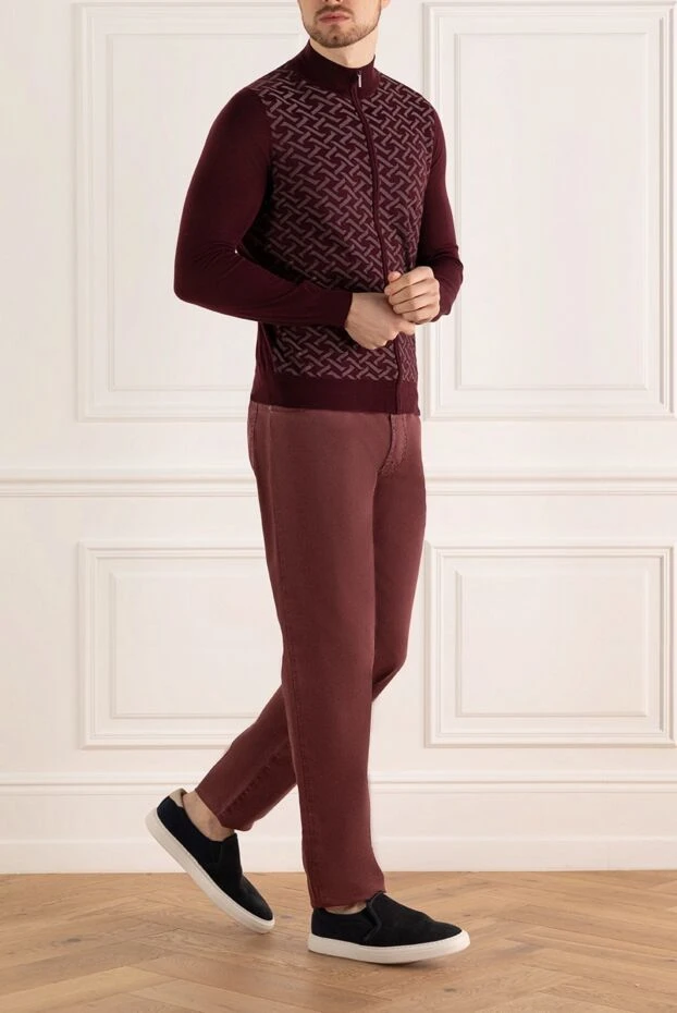 Jacob Cohen man cotton jeans burgundy for men buy with prices and photos 158284 - photo 2