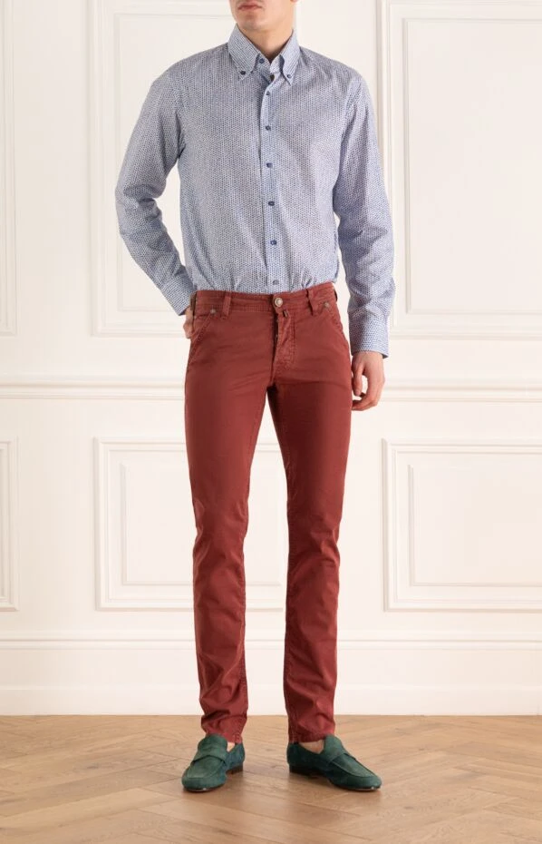 Jacob Cohen man red cotton jeans for men buy with prices and photos 158285 - photo 2