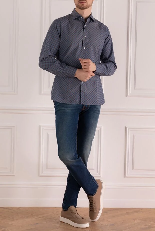Jacob Cohen мужские джинсы из хлопка синие мужские купить с ценами и фото 158286 - фото 2