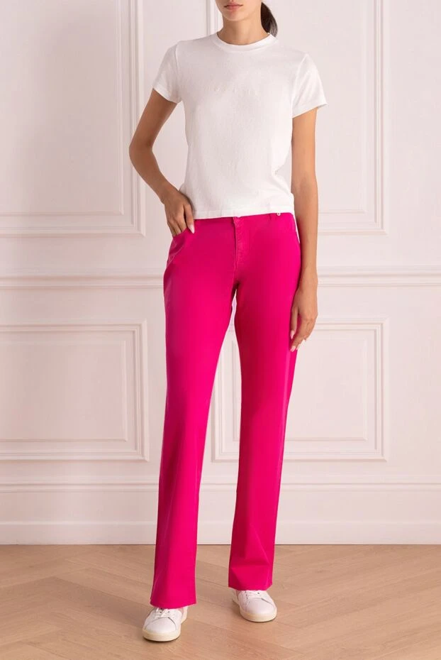 Jacob Cohen женские джинсы из хлопка розовые женские купить с ценами и фото 158325 - фото 2