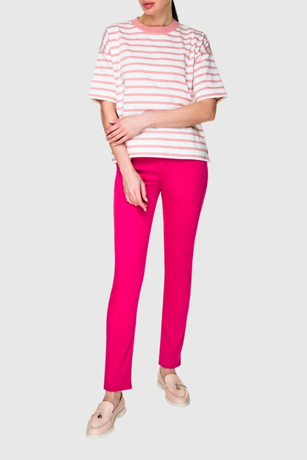 Jacob Cohen женские джинсы из хлопка розовые женские купить с ценами и фото 158327 - фото 2
