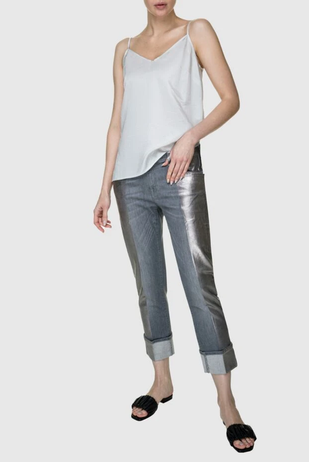 Jacob Cohen жіночі джинси з бавовни сірі жіночі купити фото з цінами 158330 - фото 2