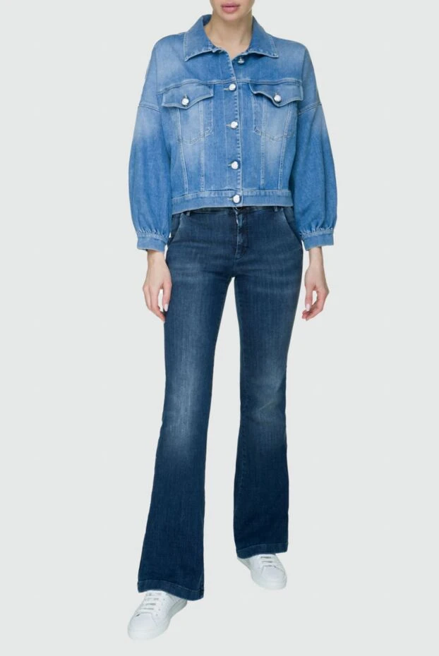 Jacob Cohen женские джинсы из хлопка синие женские купить с ценами и фото 158332 - фото 2